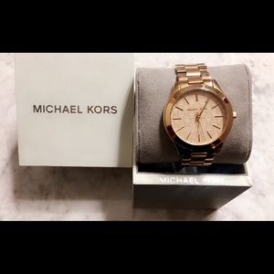 Michael Kors Rose Gold Logo faced watch